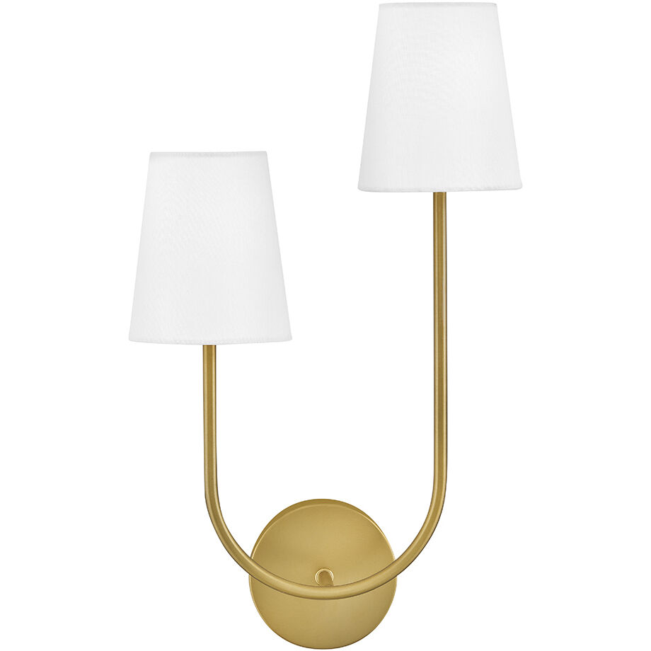 Cora Sconce Wall Light in Lacquered Brass