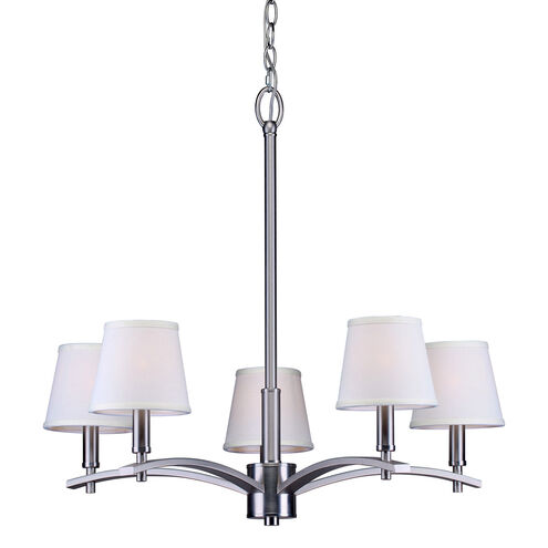 Signature 5 Light 24.75 inch Brushed Nickel Chandelier Ceiling Light