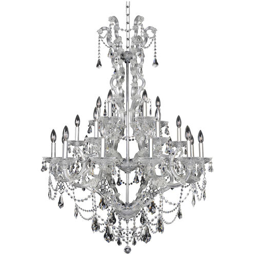 Brahms 24 Light 41 inch Chrome Chandelier Ceiling Light in Firenze Clear