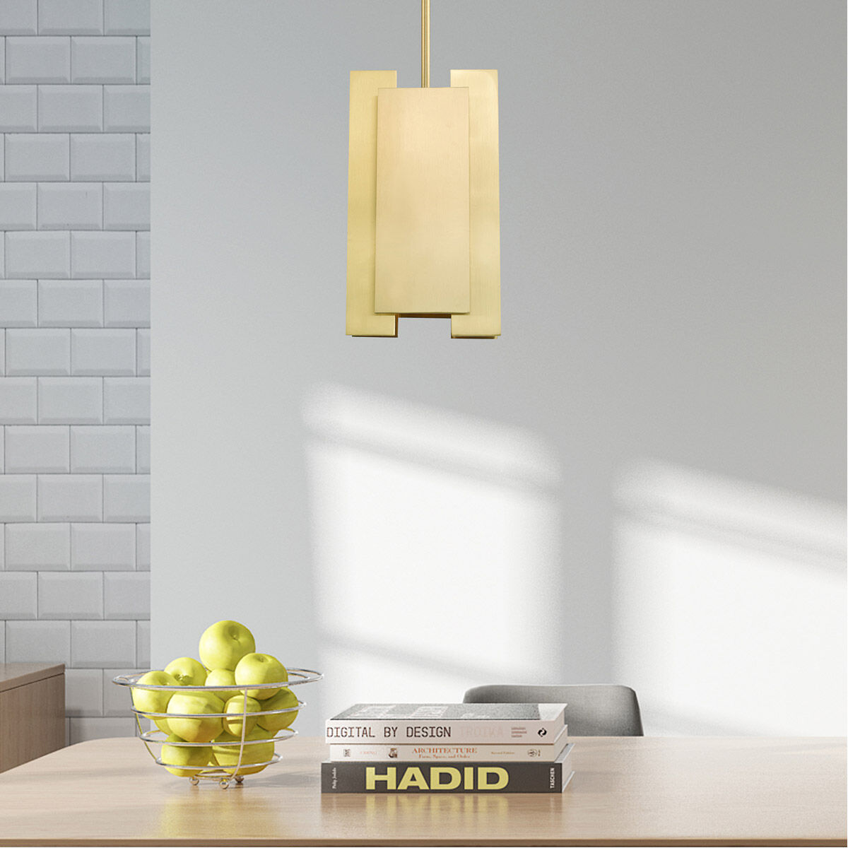 Varick 1 Light 7 inch Satin Brass Mini Pendant Ceiling Light