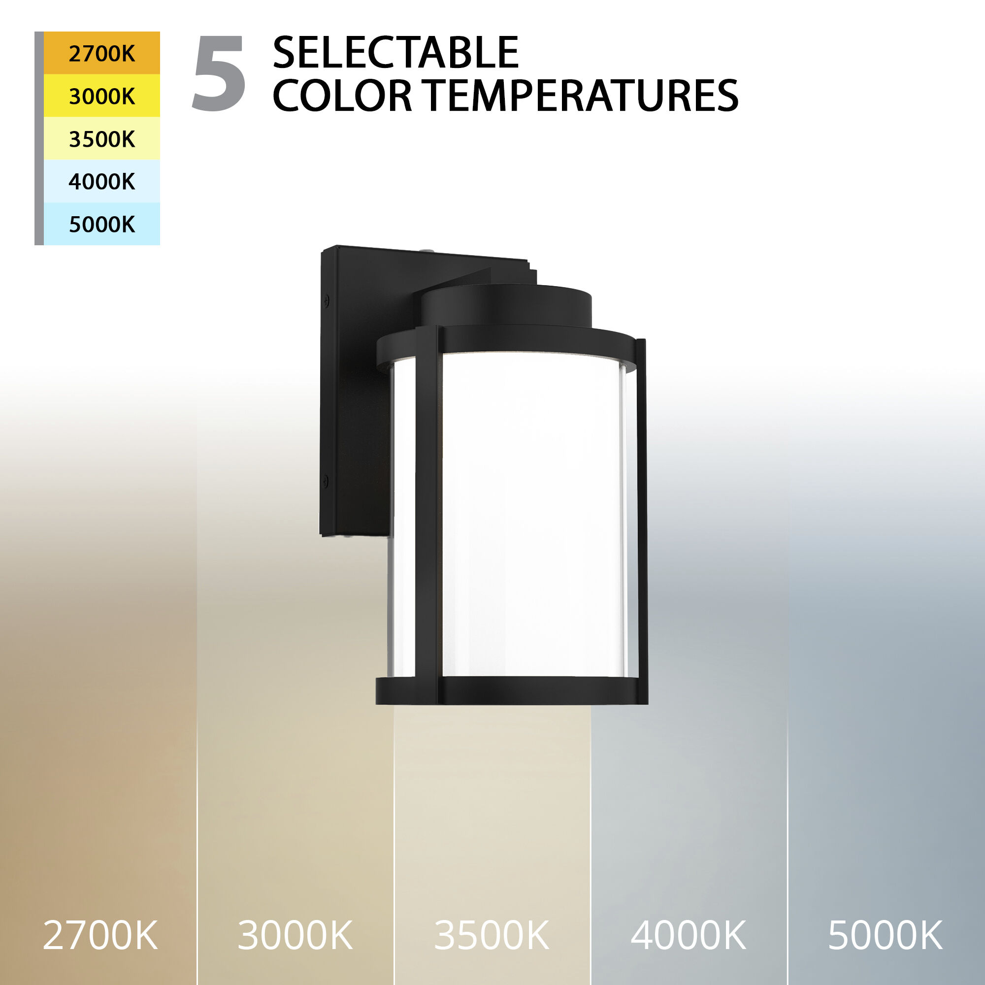 Lantern LED 10 inch Black Outdoor Wall Lighting, WAC Limited