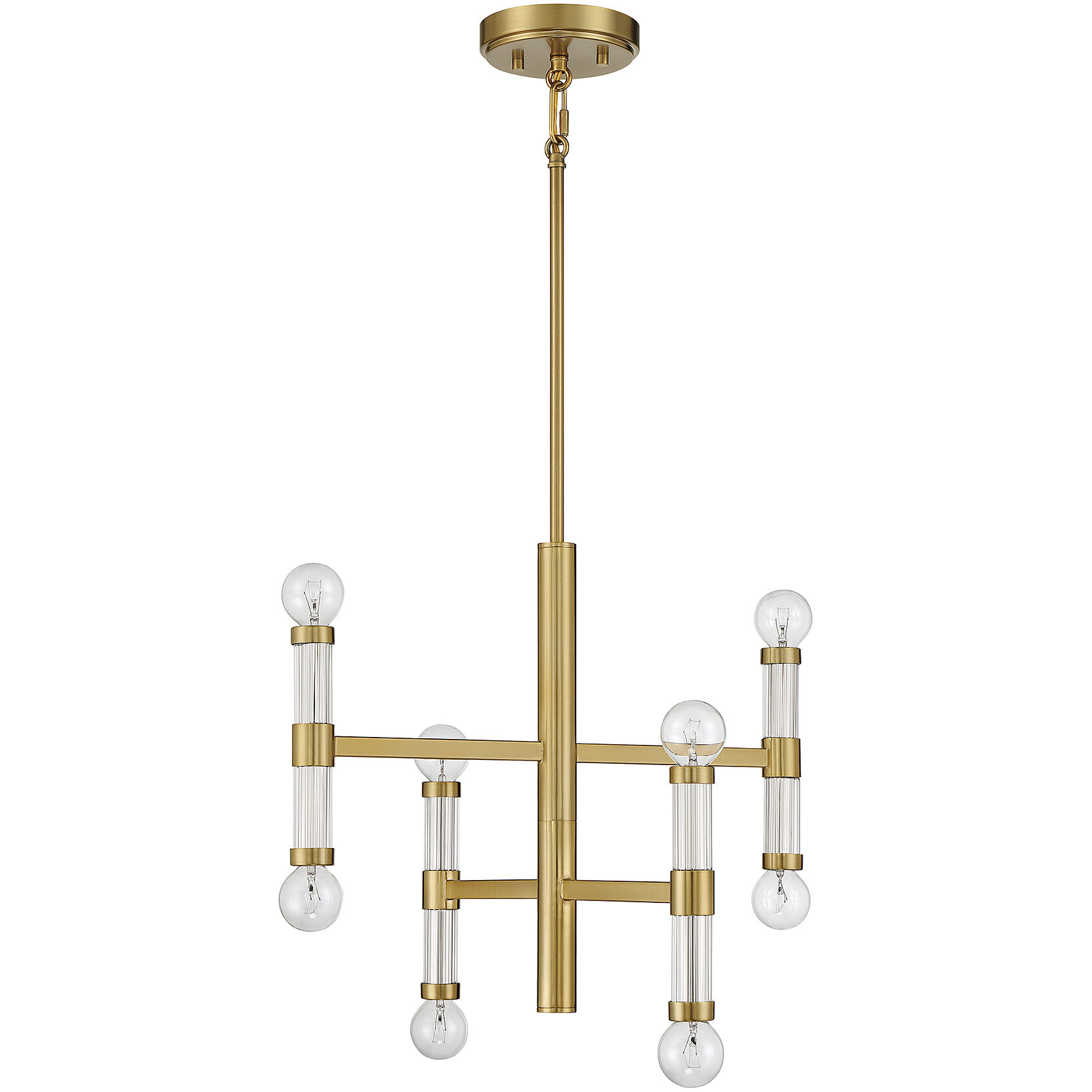 Kingsburg 8 Light 18 inch Warm Brass Chandelier Ceiling Light