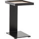 Ledge 25 X 18 inch Matte Black Side Table
