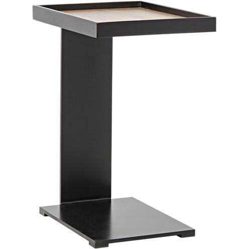 Ledge 25 X 18 inch Matte Black Side Table