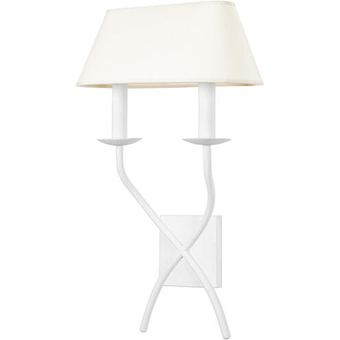 Lomita 2 Light 14 inch Gesso White Wall Sconce Wall Light