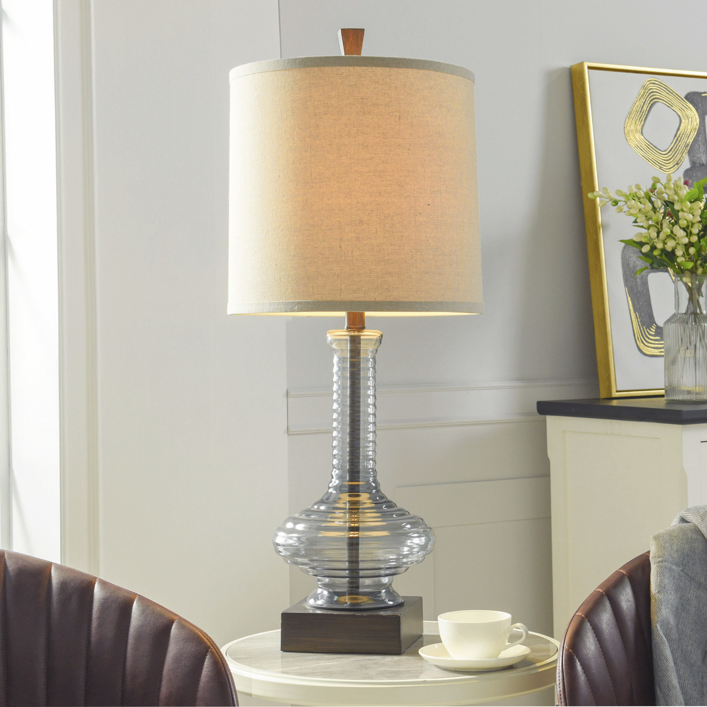 Table Lamp 31 inch 100 watt Opaque Blue Table Lamp Portable Light