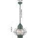 Ellington 1 Light 9 inch Verde Green Outdoor Pendant in Optic Glass, Brass Traditions by Innovations Lighting