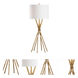 Luma 28 inch 100.00 watt Gold Table Lamp Portable Light
