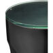 Lemy 12 inch Black and Clear Drinks Table