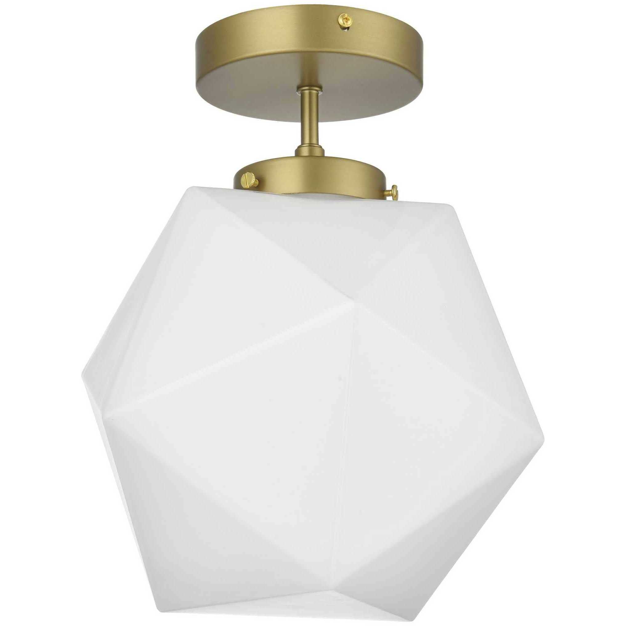 Lawrence 1 Light 10 inch Satin Gold Flush Mount Ceiling Light