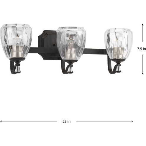 Anjoux 3 Light 23 inch Antique Bronze Bath Vanity Wall Light