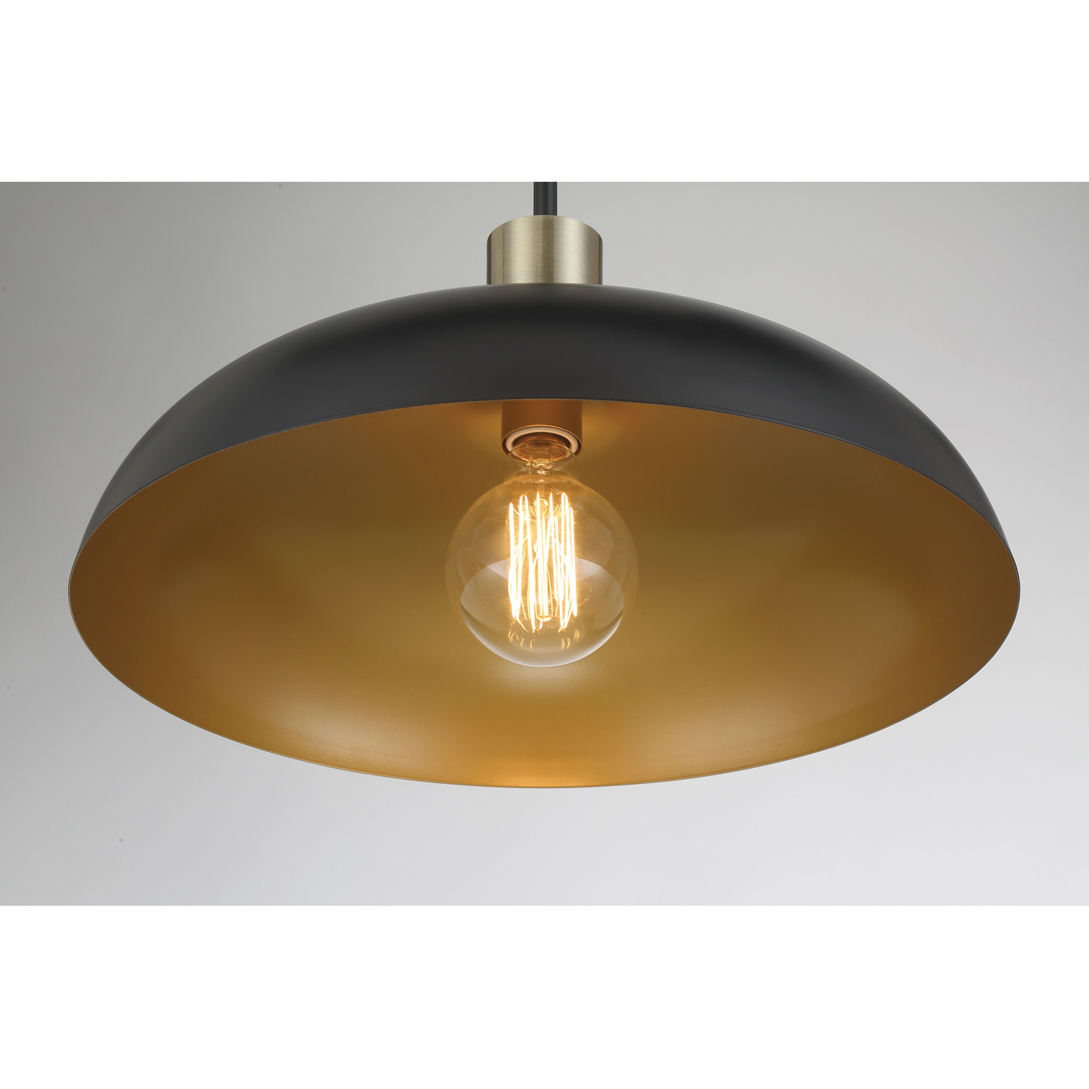 Biloxi 1 Light 17.75 inch Coal And Weathered Antique Brass Pendant Ceiling Light