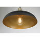 Biloxi 1 Light 17.75 inch Coal And Weathered Antique Brass Pendant Ceiling Light