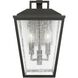 Drew & Jonathan Kennewick 2 Light 13.75 inch Textured Black Outdoor Wall Lantern, Medium