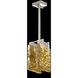 Terra LED 7.75 inch Silver Pendant Ceiling Light in Gold Studio Glass
