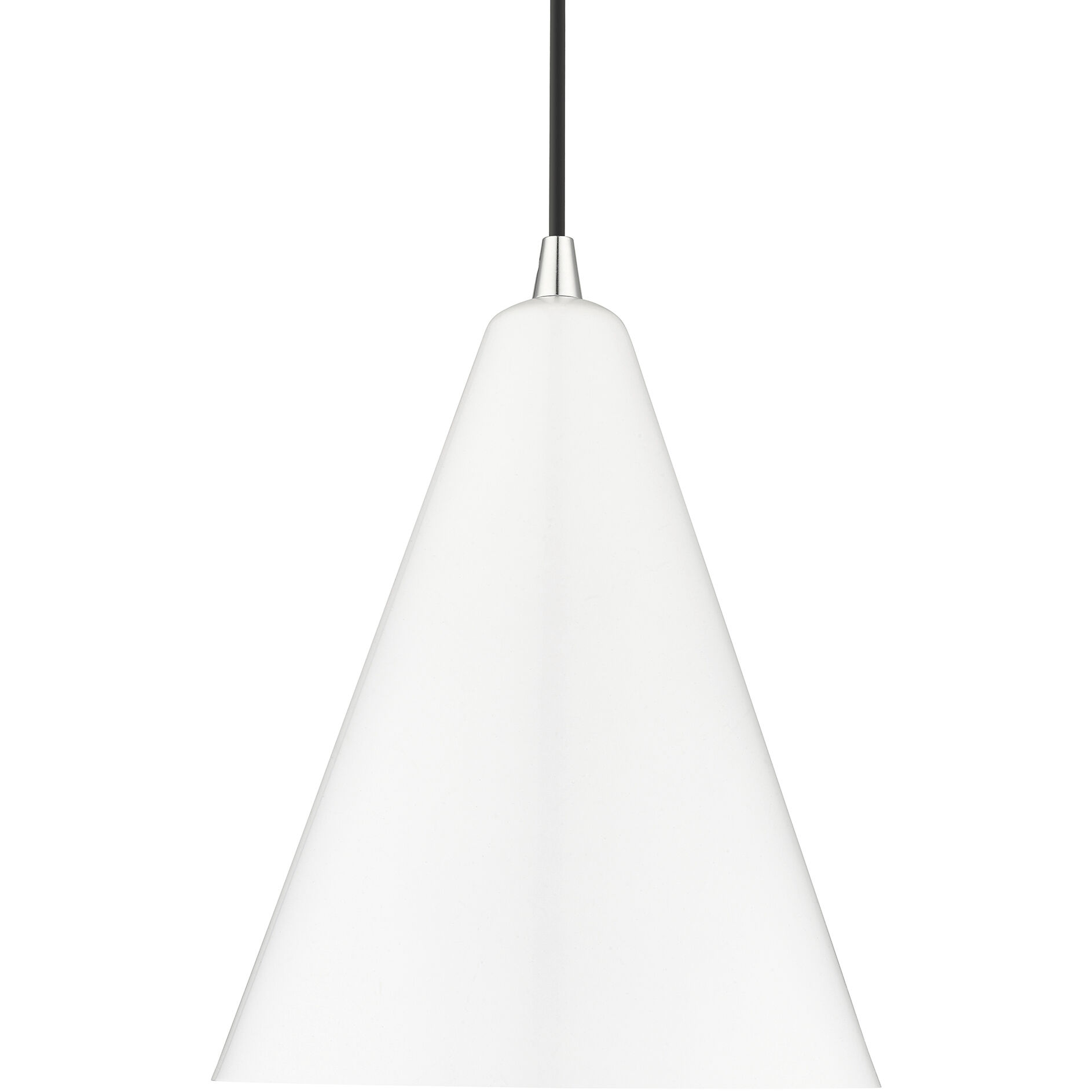 Dulce 1 Light 10 inch Shiny White with Polished Chrome Accents Pendant Ceiling Light