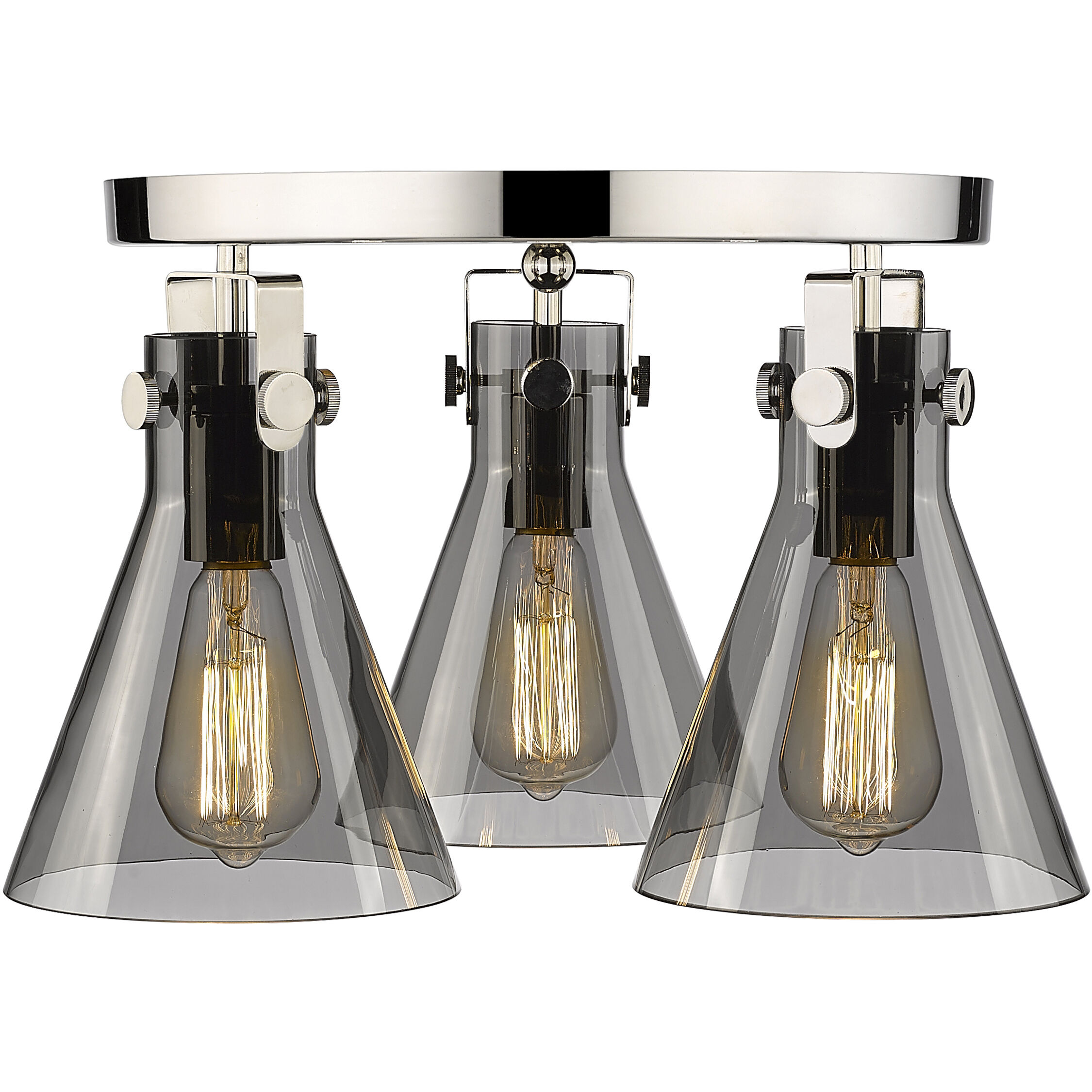 Smoked glass flush ceiling light hot sale