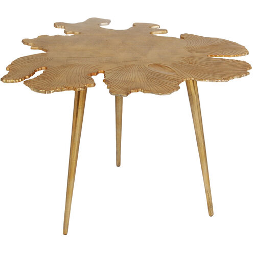 Amoeba 28 X 24 inch Gold Side Table