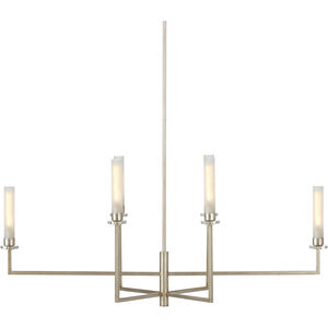 Courante 6 Light 44.75 inch Champagne and Frosted White Chandelier Ceiling Light