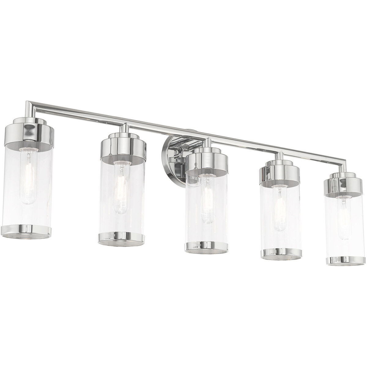 Hillcrest 5 Light 36 inch Polished Chrome Bath Vanity Wall Light