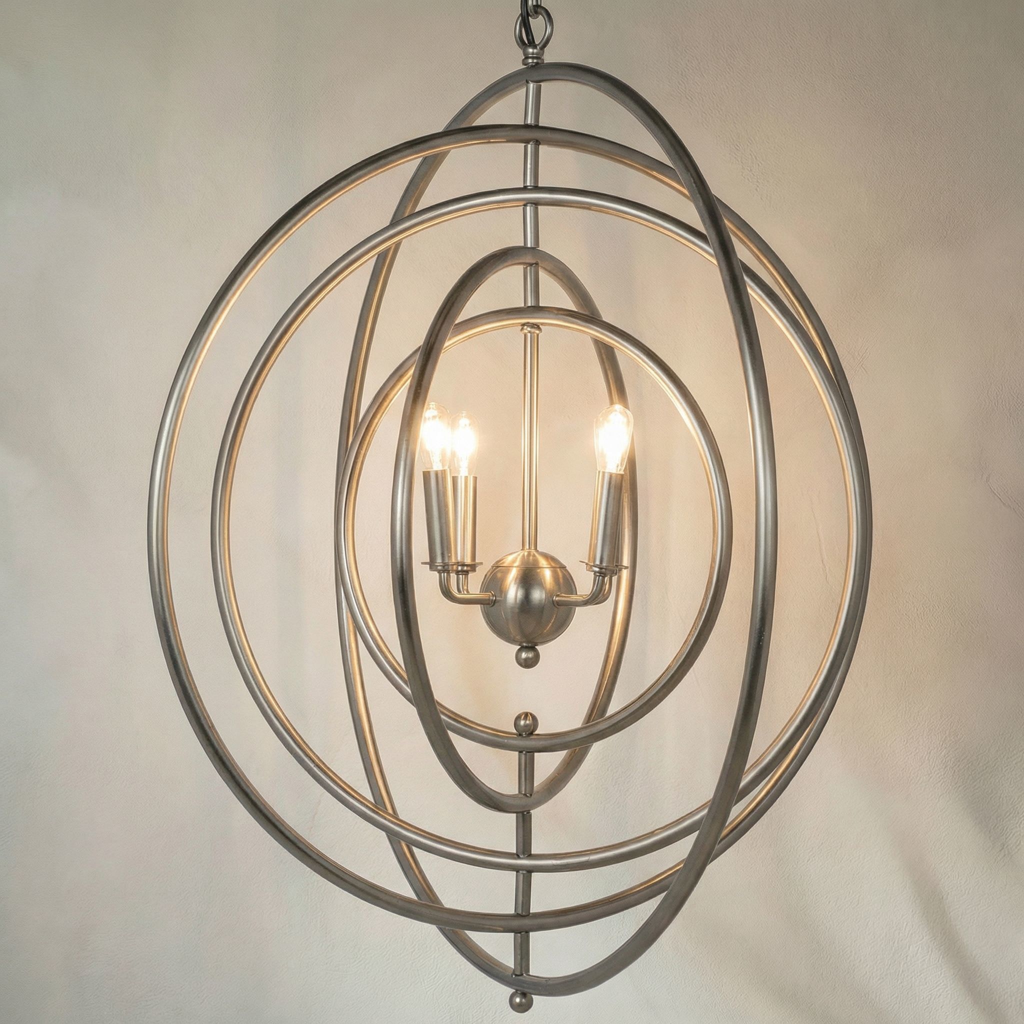 Brooks 4 Light 30 inch Antique Silver Pendant Ceiling Light