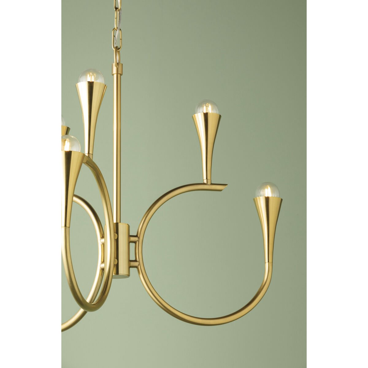 Aviana 6 Light 27 inch Aged Brass Chandelier Ceiling Light