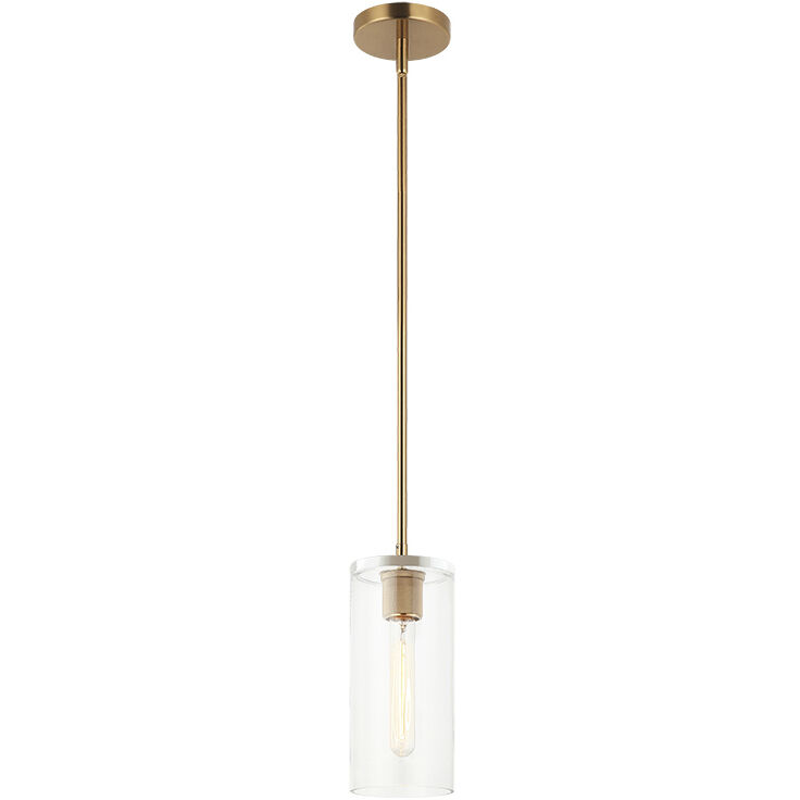 Lincoln 1 Light 4.75 inch Aged Gold Brass Pendant Ceiling Light