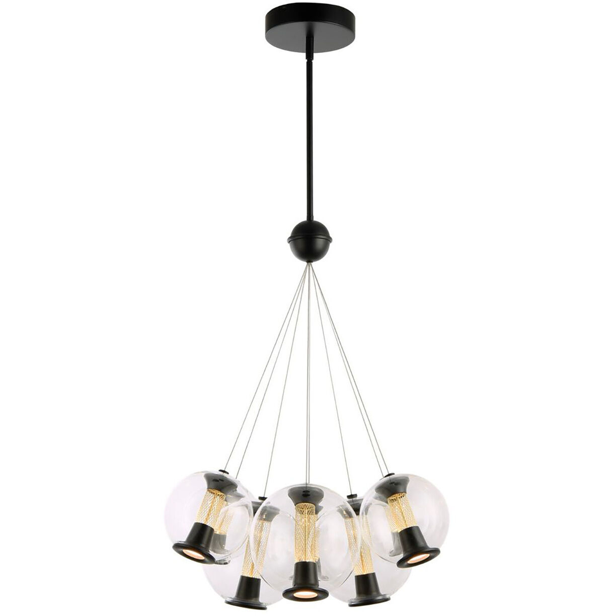 Arlo LED 25.5 inch Black Chandelier Ceiling Light
