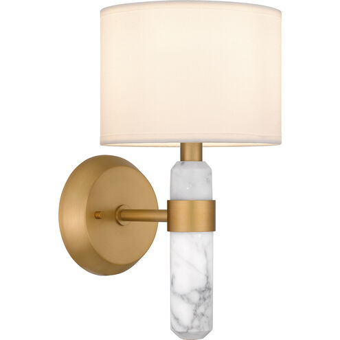 Kimberly 1 Light 7 inch Brushed Weathered Brass Wall Sconce Wall Light, Small