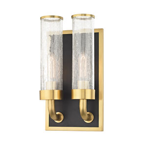 Soriano 2 Light 9 inch Aged Brass Wall Sconce Wall Light