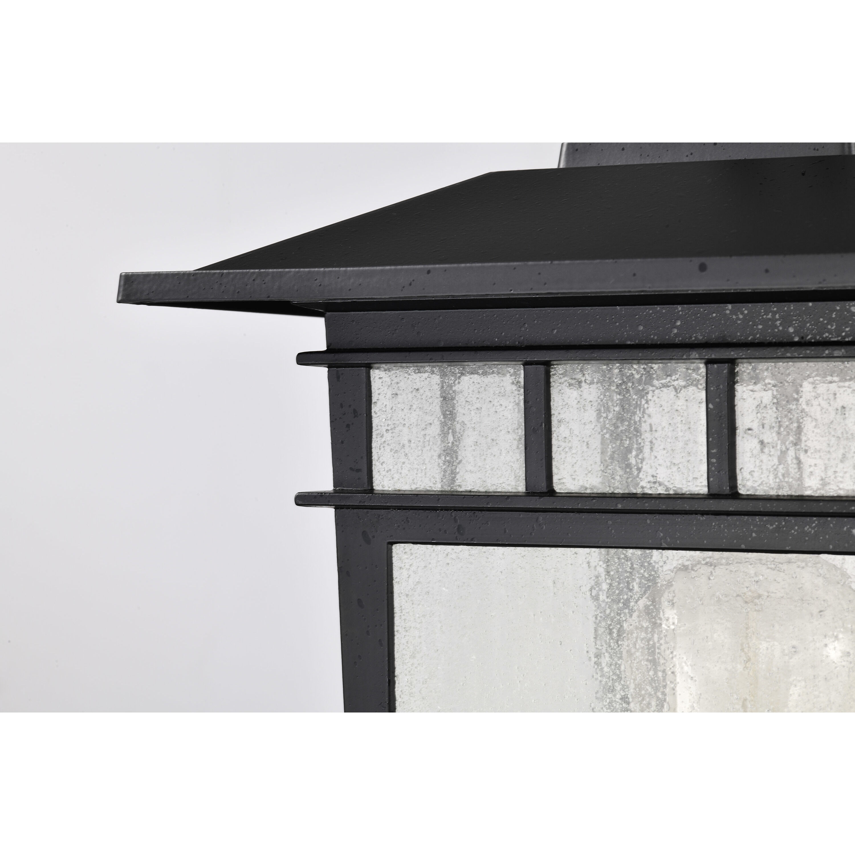Cove Neck 16 inch Textured Black Post Lantern, Large