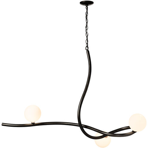 Slide 3 Light 45.2 inch Black Pendant Ceiling Light