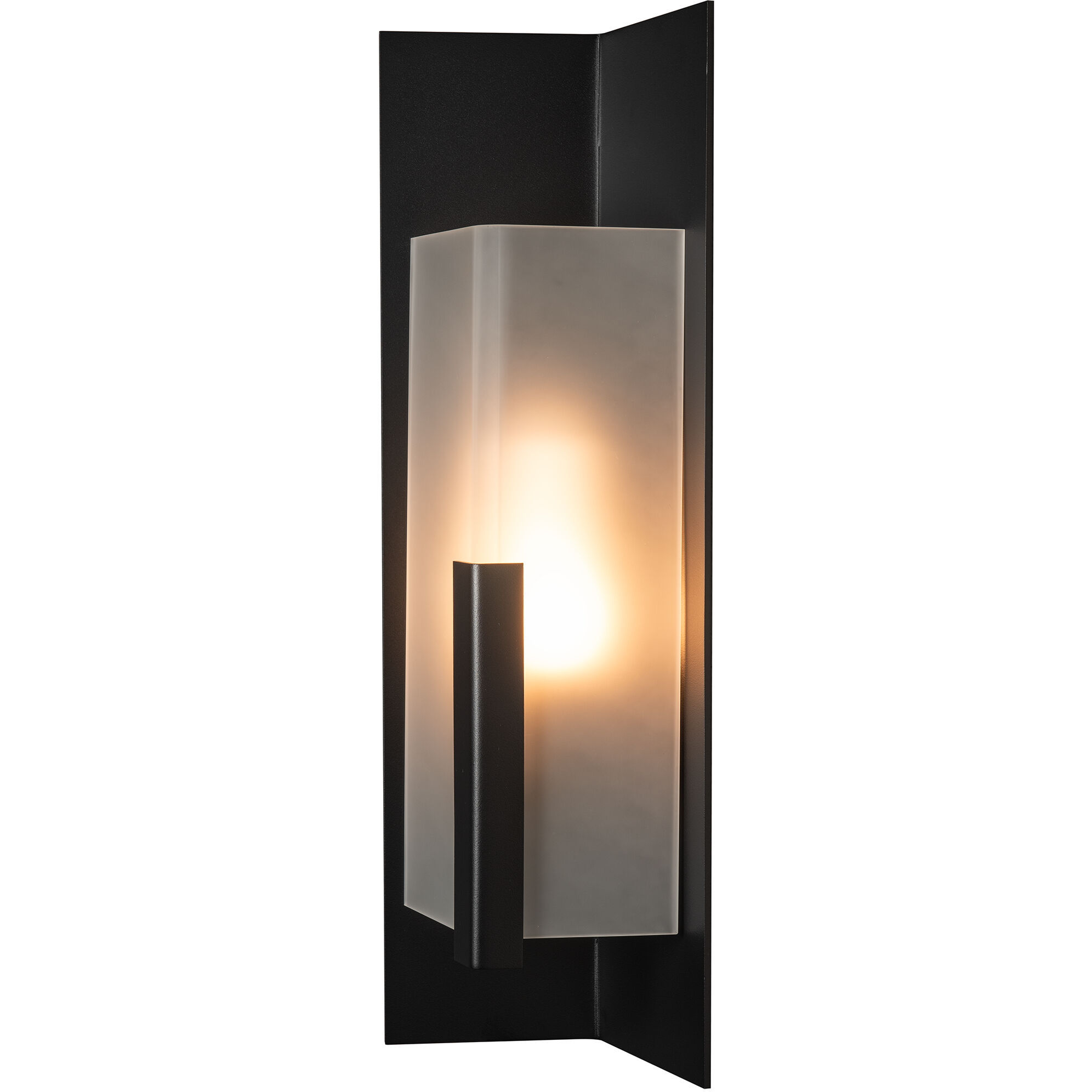 Summit 1 Light 27.3 inch Coastal Black Outdoor Sconce in Frosted, Medium