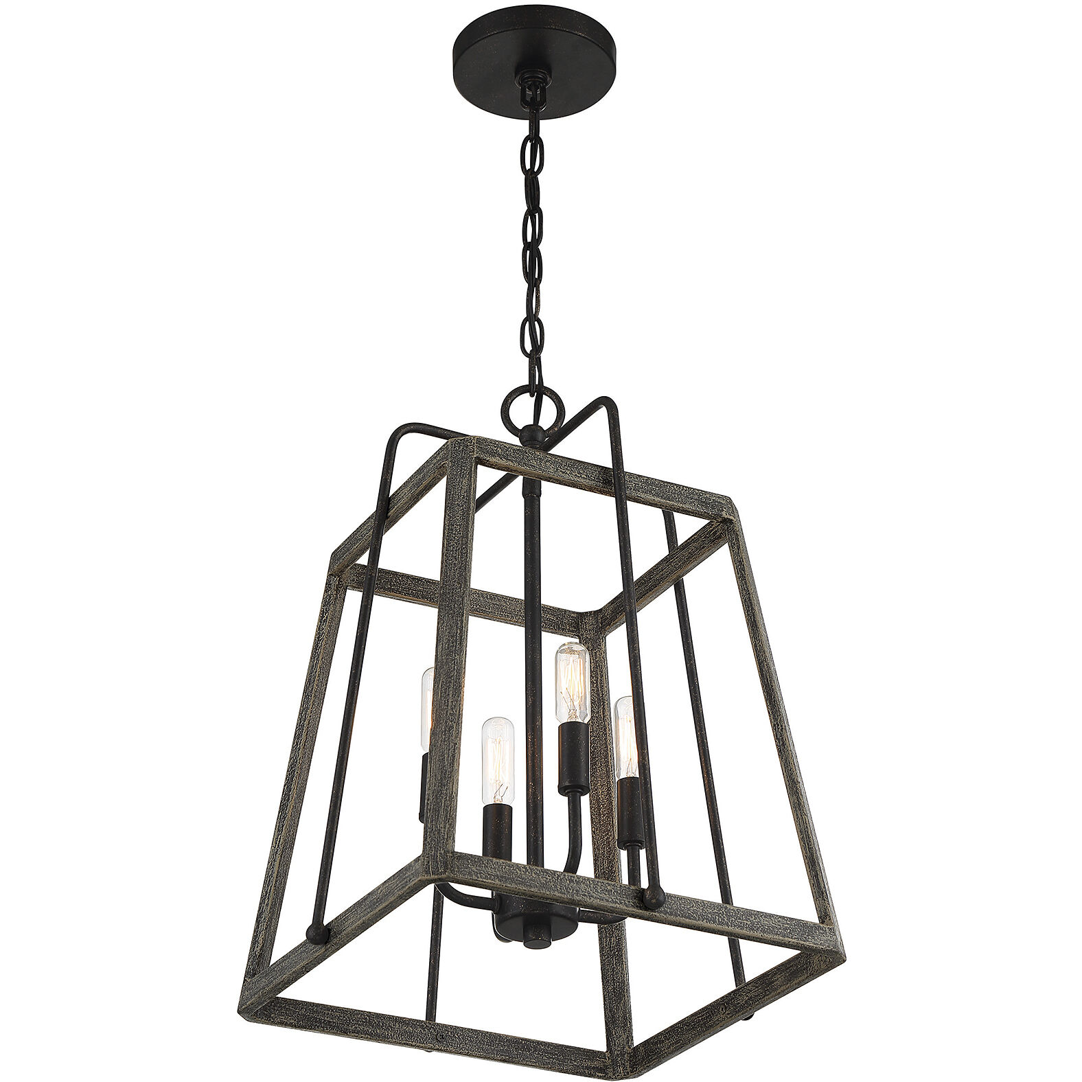 Hasting 4 Light 14 inch Noblewood with Iron Pendant Ceiling Light
