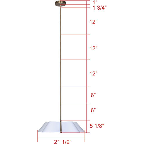 Daxton 5 Light 21.5 inch Matte White and Gold Chandelier Ceiling Light