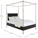 Reese Cerused Forest Black and Dark Antique Brass Queen Bed