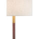 Bravo 66.25 inch 150 watt Mahogany and Antique Brass Floor Lamp Portable Light