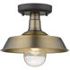Burry 1 Light 10.25 inch Antique Brass Exterior Convertible Pendant