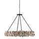 Oyster Circle 8 Light 38 inch Textured Bronze/Natural Chandelier Ceiling Light