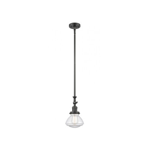 Franklin Restoration Olean LED 7 inch Oil Rubbed Bronze Mini Pendant Ceiling Light in Clear Glass, Franklin Restoration