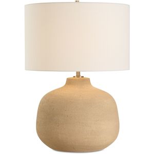 Cline 28.25 inch 150.00 watt Terracotta and Brass Table Lamp Portable Light