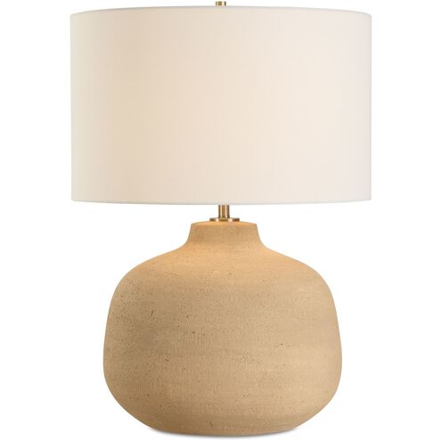 Cline 28.25 inch 150.00 watt Terracotta and Brass Table Lamp Portable Light