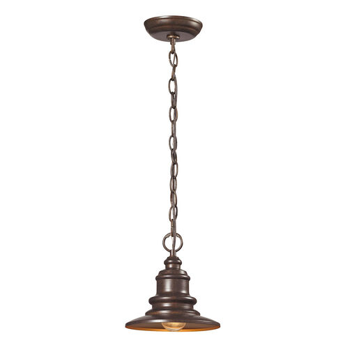 Bo 8 inch 60.00 watt Hazelnut Bronze Outdoor Pendant