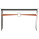 Equus 54 X 14 inch Dark Smoke and Soft Gold Console Table in Leather Chestnut, Dark Smoke/Soft Gold