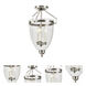 Danbury 3 Light 11 inch Pewter Semi-Flush Mount Ceiling Light in Satin Nickel