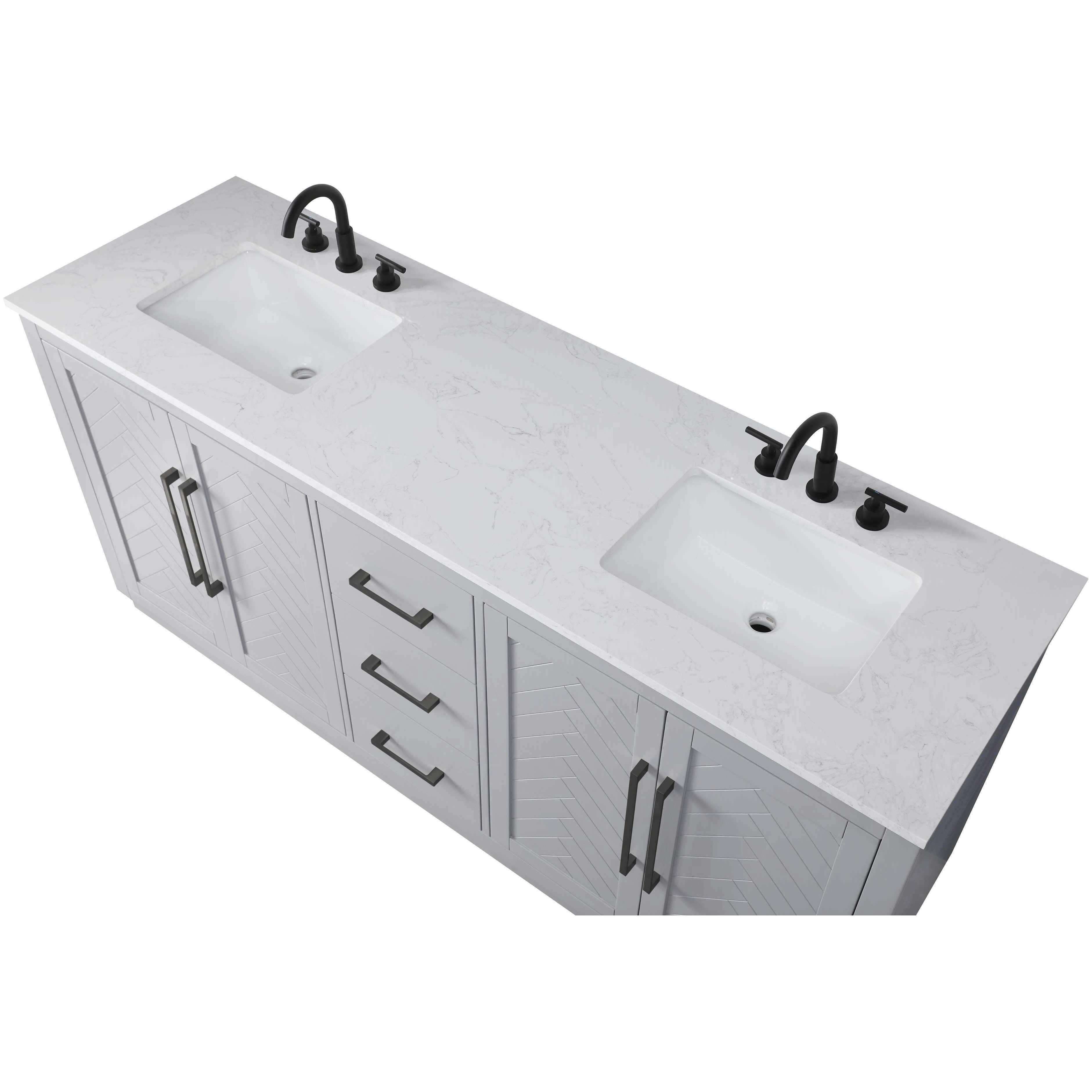 Chase 72 X 34 inch Grey Bathroom Vanity Cabinet