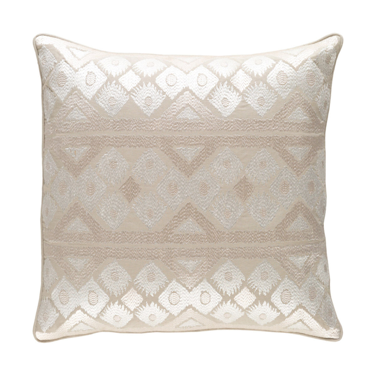 Morowa 18 X 18 inch Khaki and Cream Pillow