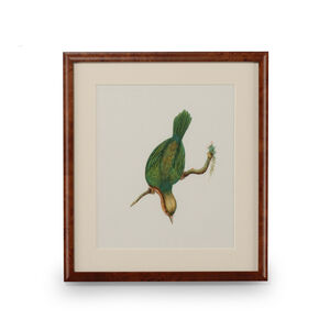 Lisa Kahn Walnut Burl Frame - Single Mat Watercolor, Chelsea House