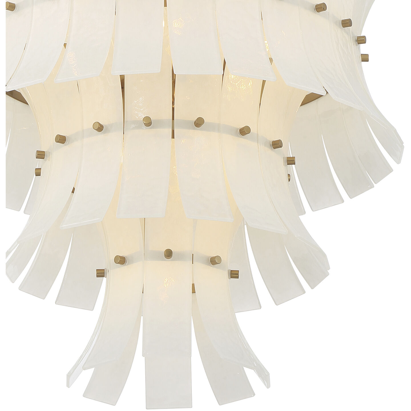 Abigail 13 Light 22.25 inch Aged Brass Chandelier Ceiling Light in White
