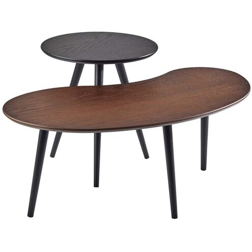 Gilmour 39 X 16 inch Black and Walnut Nesting Tables